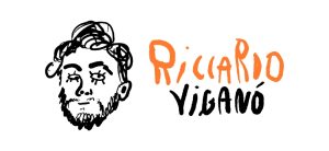 Questo Riccardo viganò firma con caricatura è stata fatta dall'artista Jonathan calugi grande bevitore di orange wine